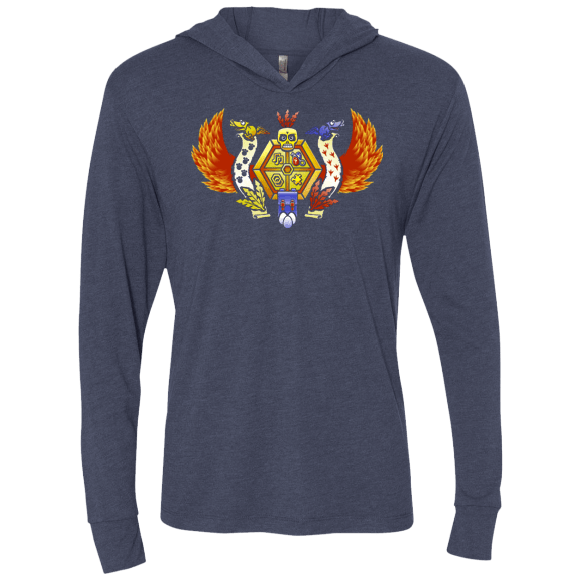 T-Shirts Vintage Navy / X-Small Treasure Hunters Crest Triblend Long Sleeve Hoodie Tee