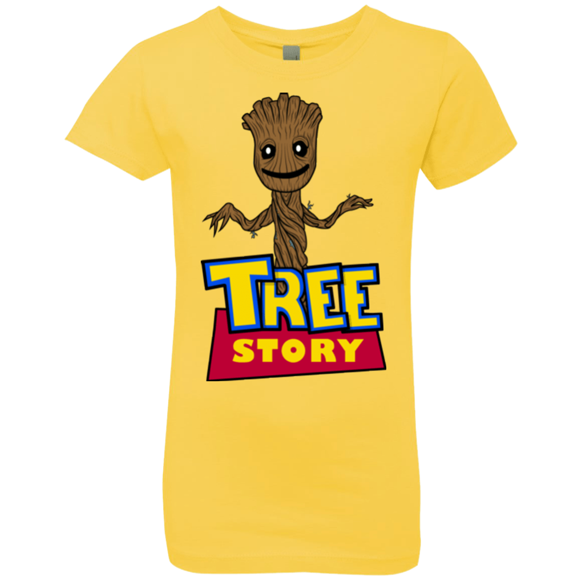 T-Shirts Vibrant Yellow / YXS TREE STORY Girls Premium T-Shirt