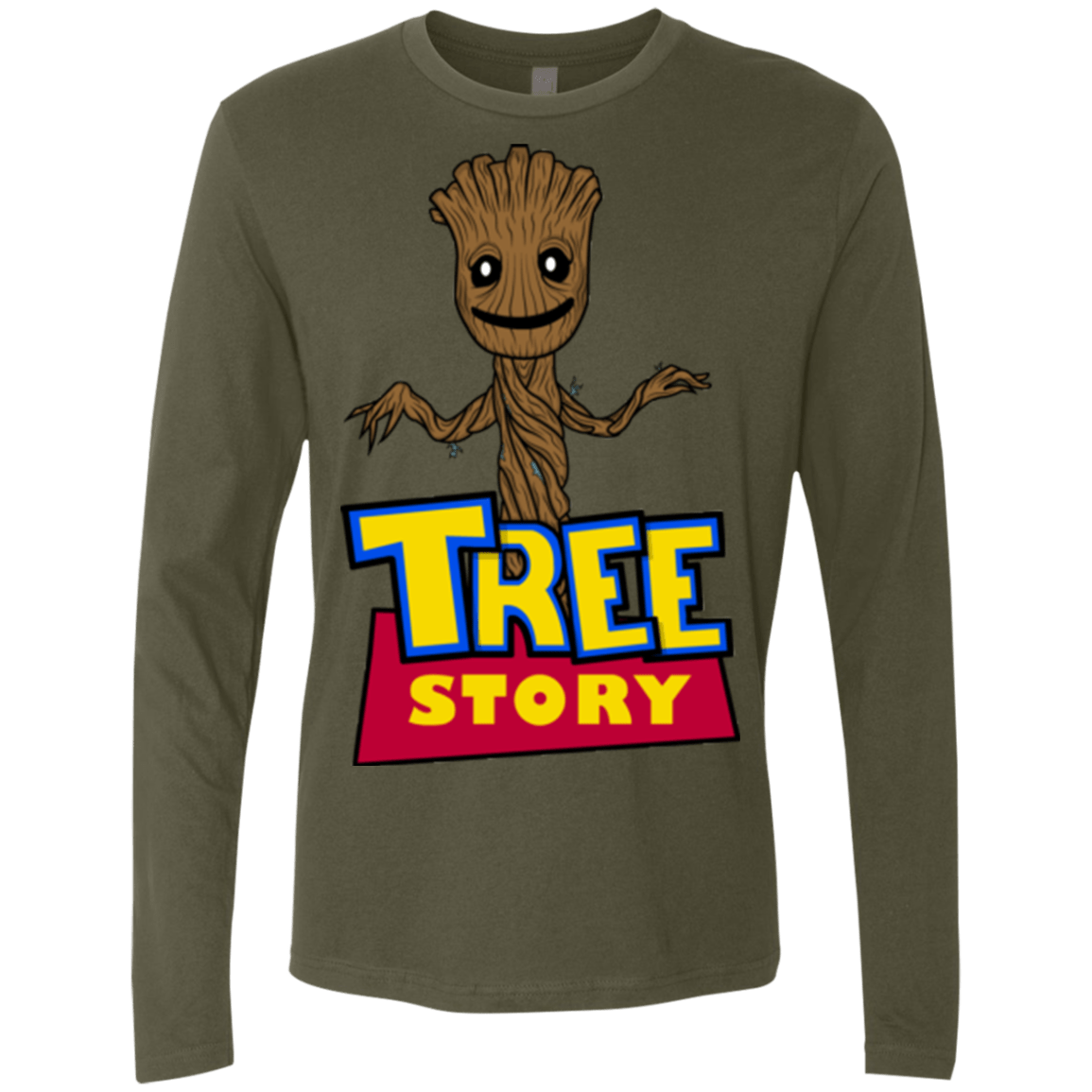 T-Shirts Military Green / Small TREE STORY Men's Premium Long Sleeve
