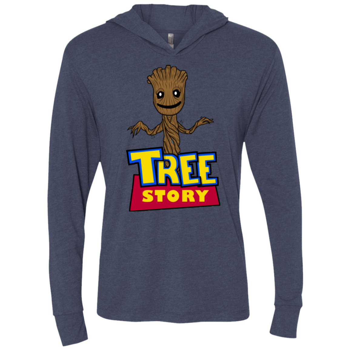 T-Shirts Vintage Navy / X-Small TREE STORY Triblend Long Sleeve Hoodie Tee