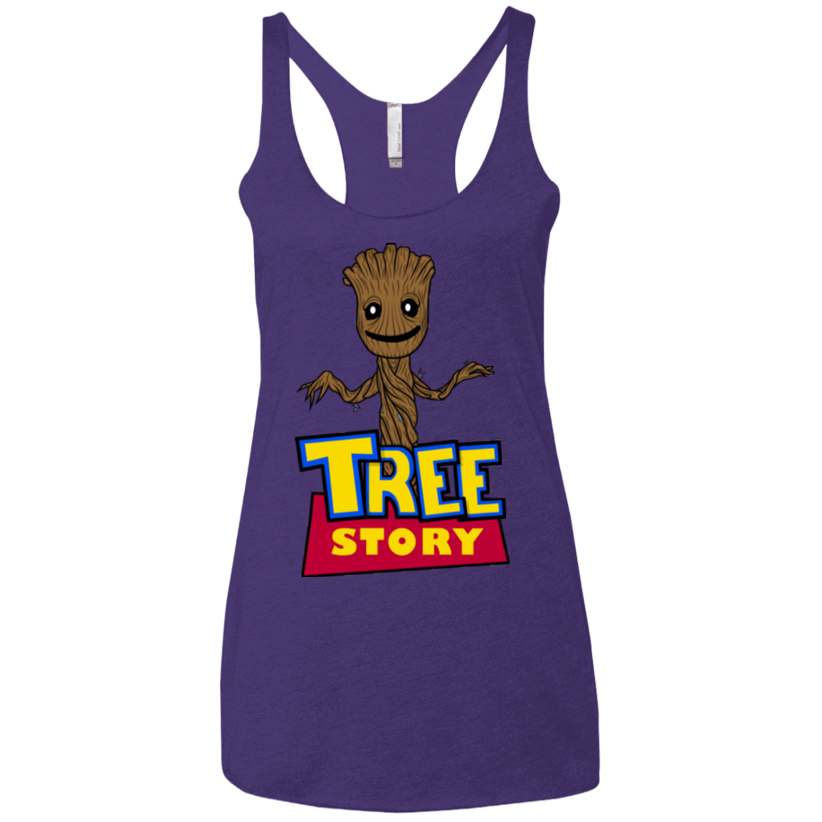T-Shirts Purple Rush / X-Small TREE STORY Women's Triblend Racerback Tank