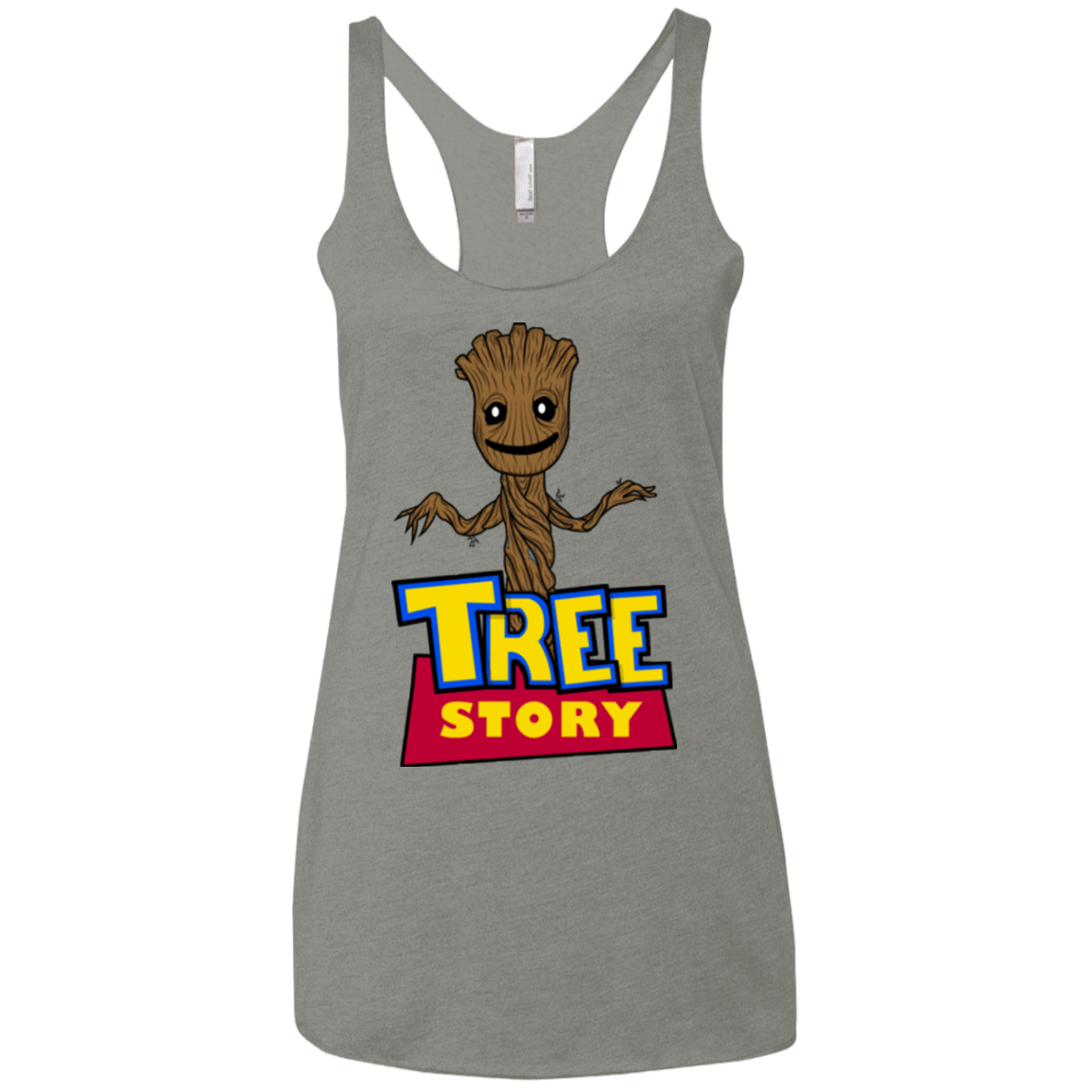 T-Shirts Venetian Grey / X-Small TREE STORY Women's Triblend Racerback Tank