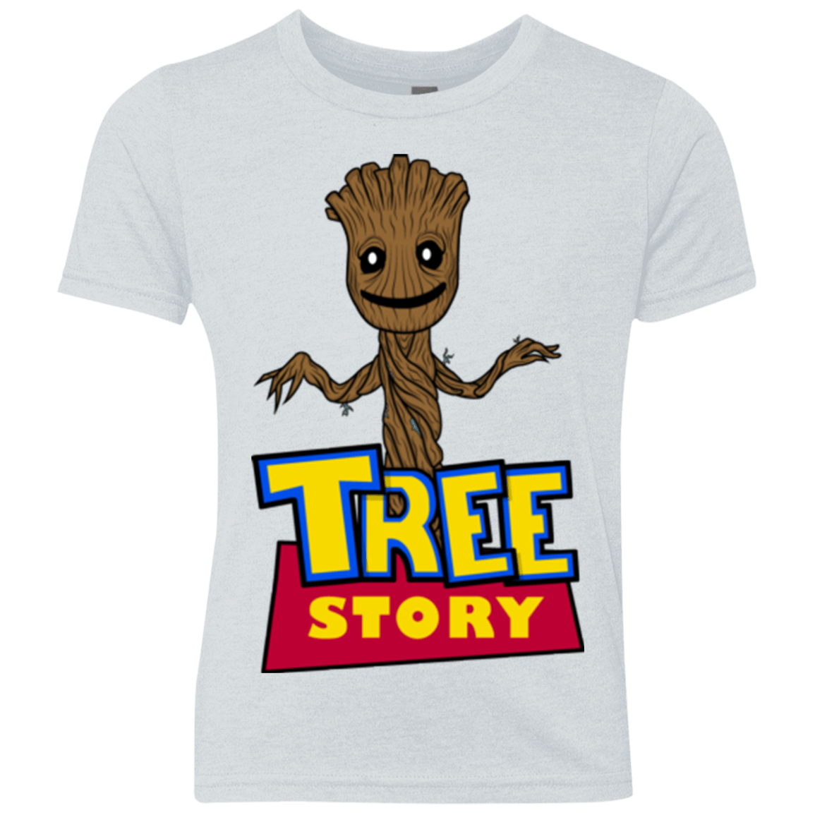 T-Shirts Heather White / YXS TREE STORY Youth Triblend T-Shirt