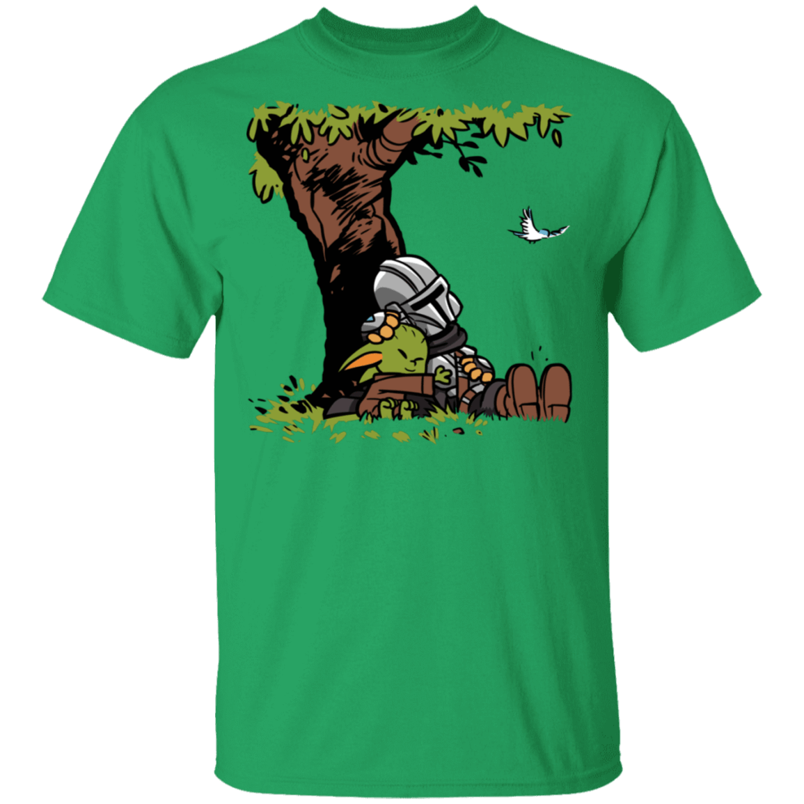 T-Shirts Irish Green / S Tree Yoda Calvin T-Shirt