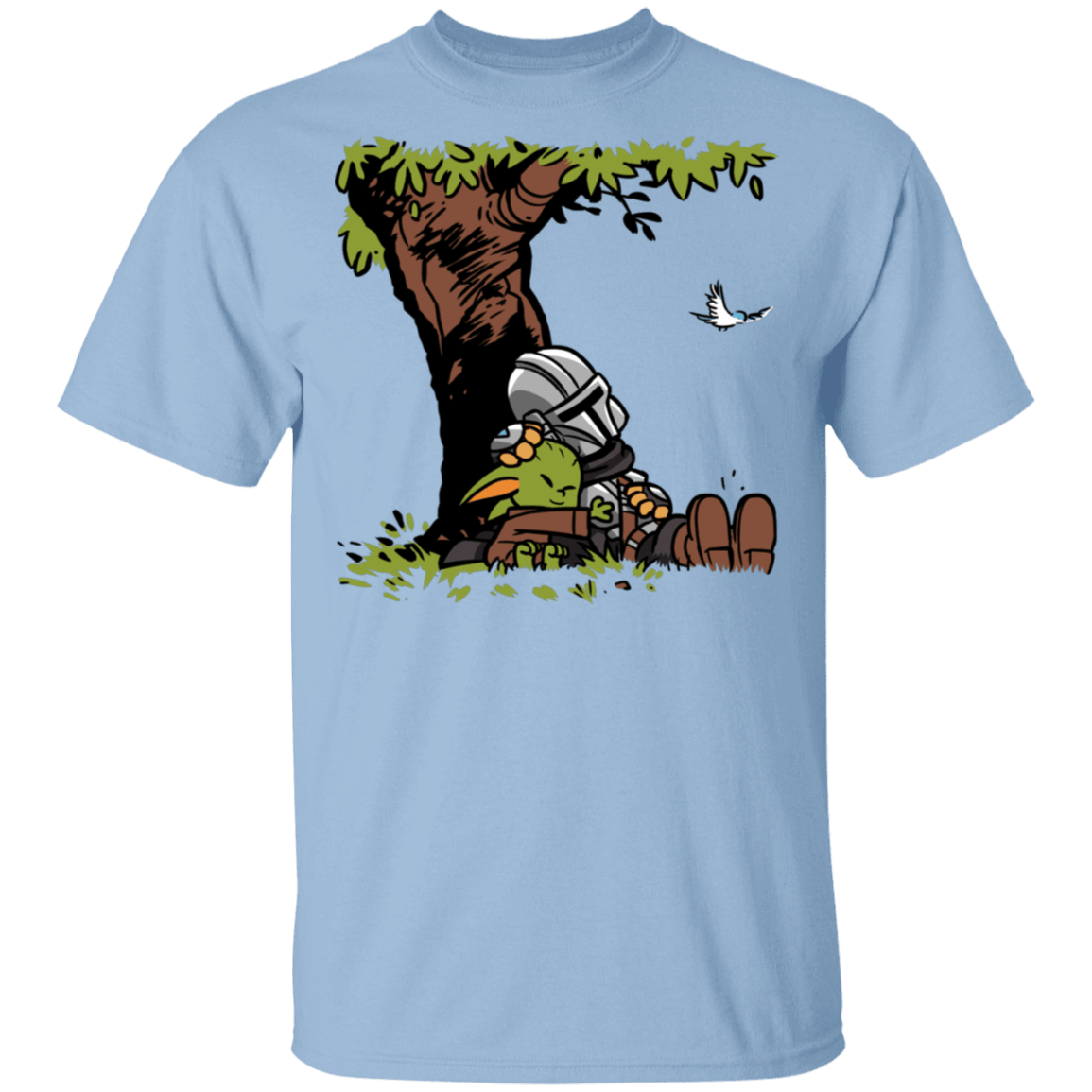 T-Shirts Light Blue / S Tree Yoda Calvin T-Shirt