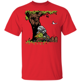 T-Shirts Red / S Tree Yoda Calvin T-Shirt