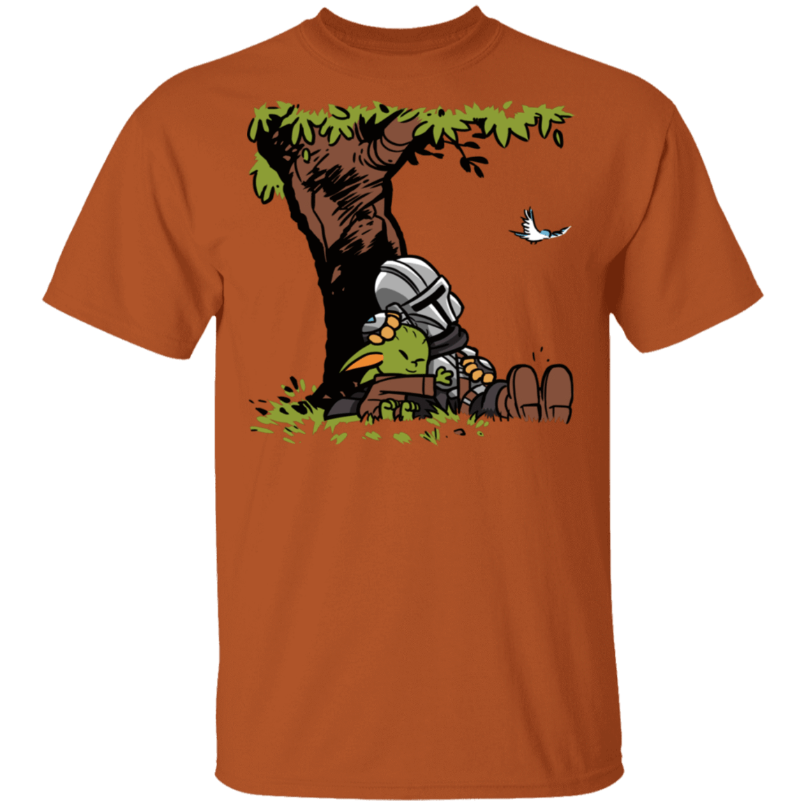 T-Shirts Texas Orange / S Tree Yoda Calvin T-Shirt