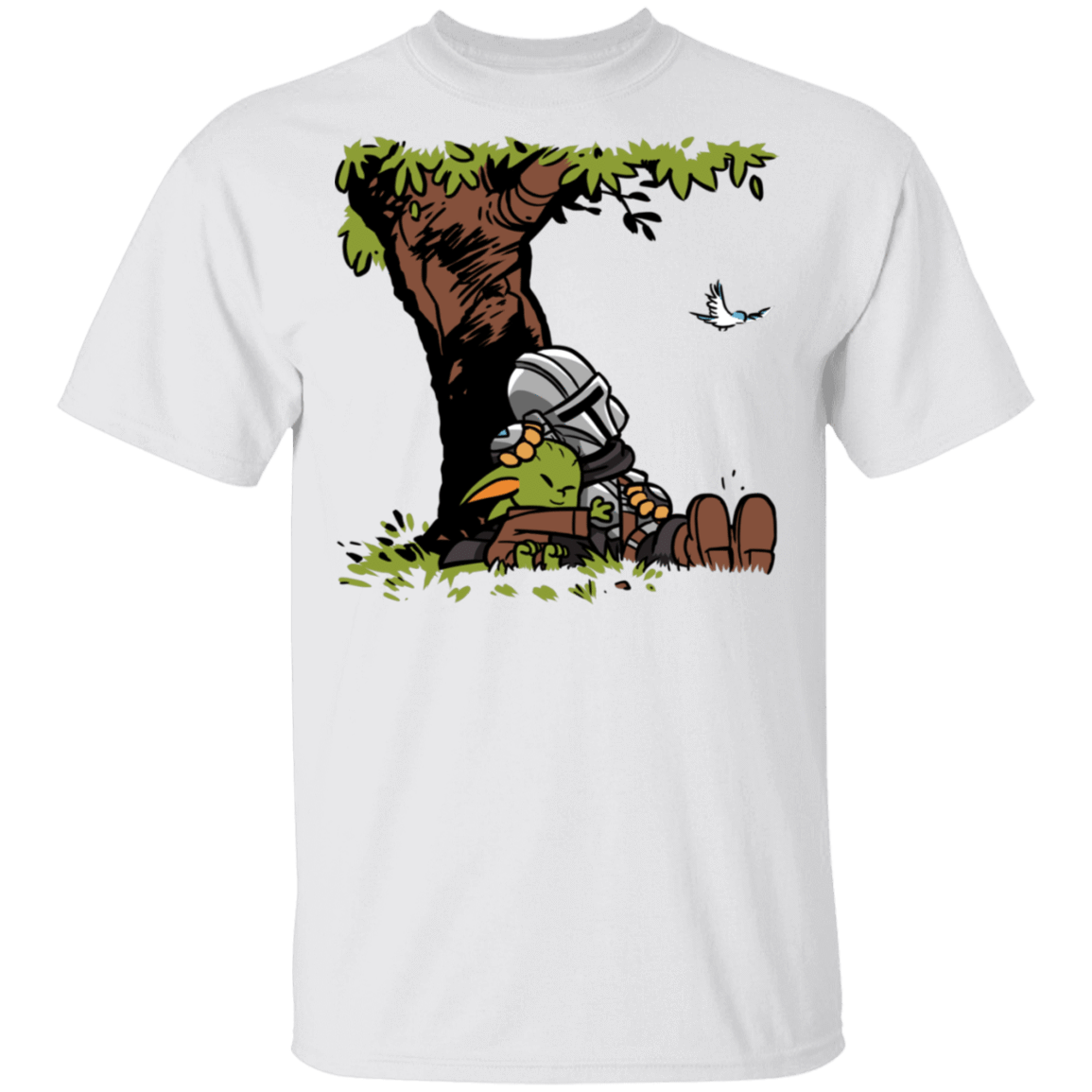 T-Shirts White / S Tree Yoda Calvin T-Shirt