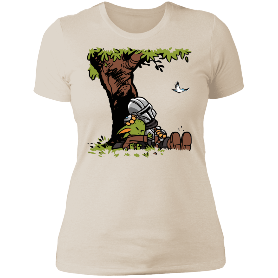 T-Shirts Ivory/ / S Tree Yoda Calvin Women's Premium T-Shirt