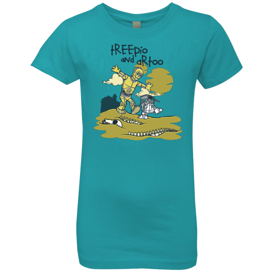 T-Shirts Tahiti Blue / YXS Treepio and Artoo Girls Premium T-Shirt