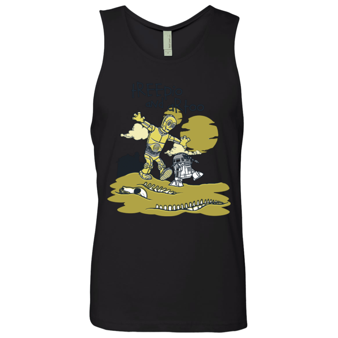 T-Shirts Black / Small Treepio and Artoo Men's Premium Tank Top