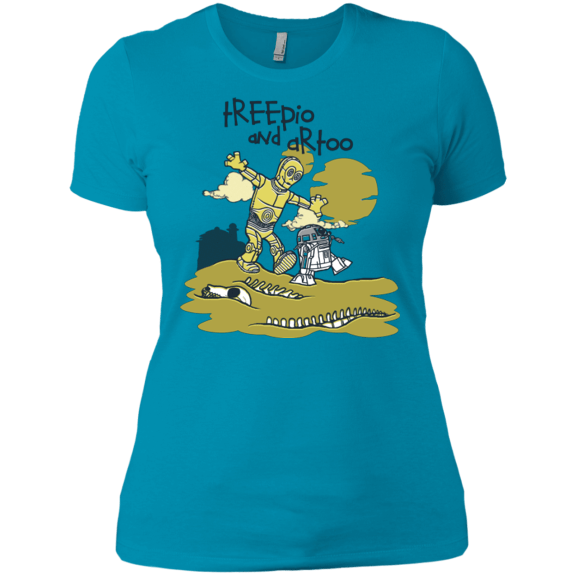 T-Shirts Turquoise / X-Small Treepio and Artoo Women's Premium T-Shirt