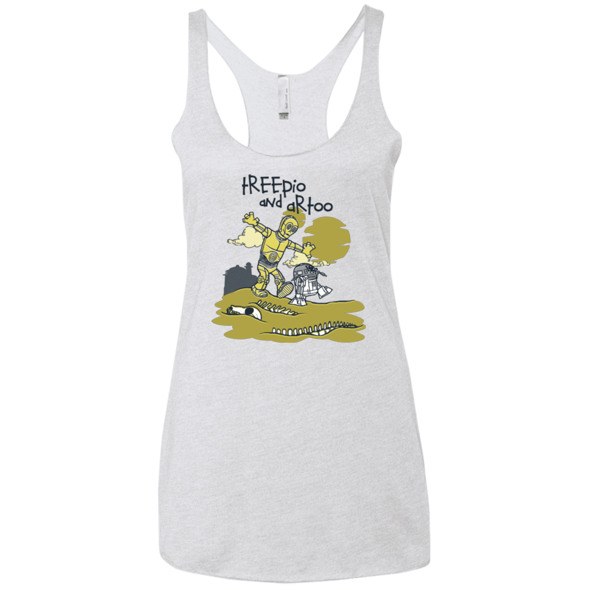 T-Shirts Heather White / X-Small Treepio and Artoo Women's Triblend Racerback Tank