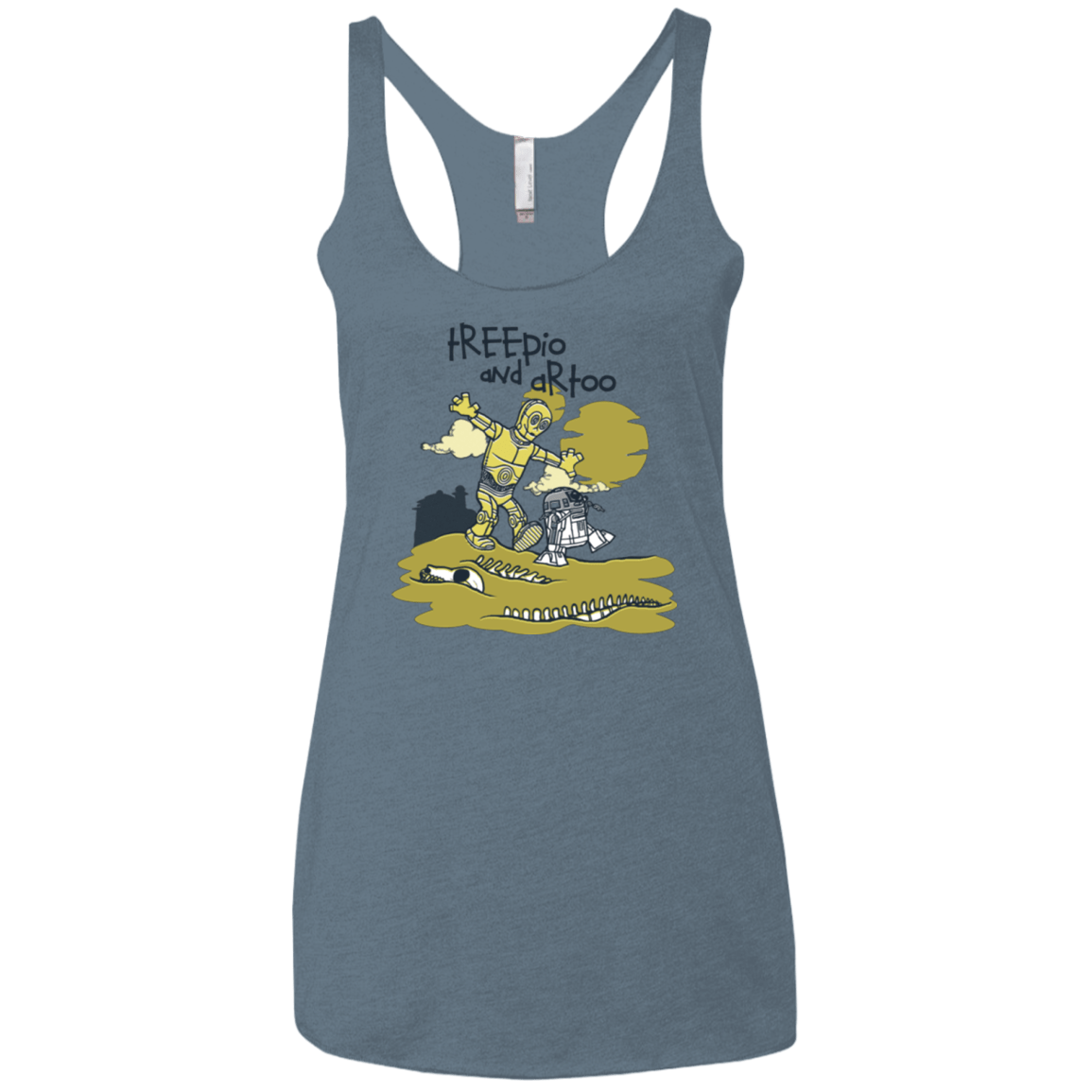 T-Shirts Indigo / X-Small Treepio and Artoo Women's Triblend Racerback Tank