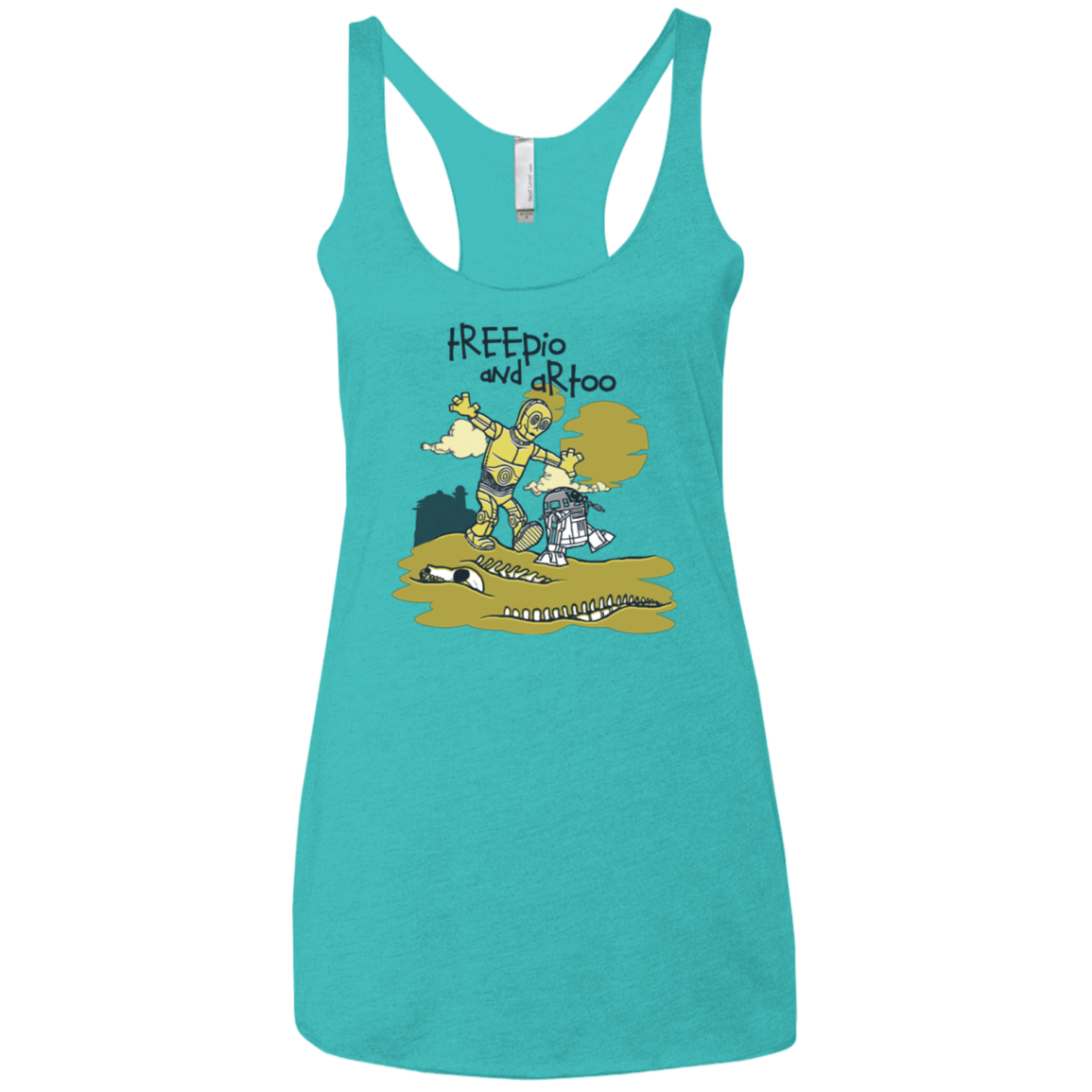 T-Shirts Tahiti Blue / X-Small Treepio and Artoo Women's Triblend Racerback Tank