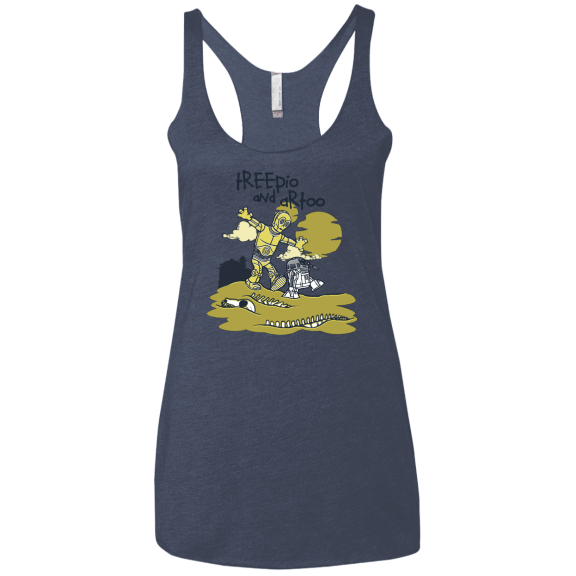 T-Shirts Vintage Navy / X-Small Treepio and Artoo Women's Triblend Racerback Tank