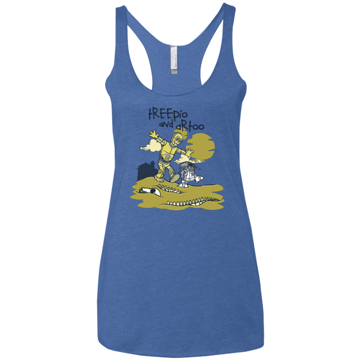 T-Shirts Vintage Royal / X-Small Treepio and Artoo Women's Triblend Racerback Tank