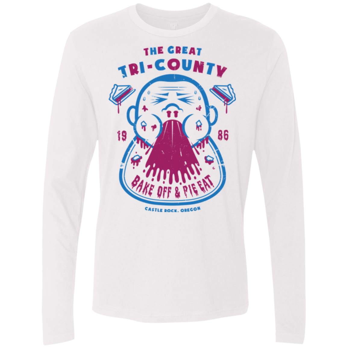 T-Shirts White / Small Tri County Pie Eating Men's Premium Long Sleeve
