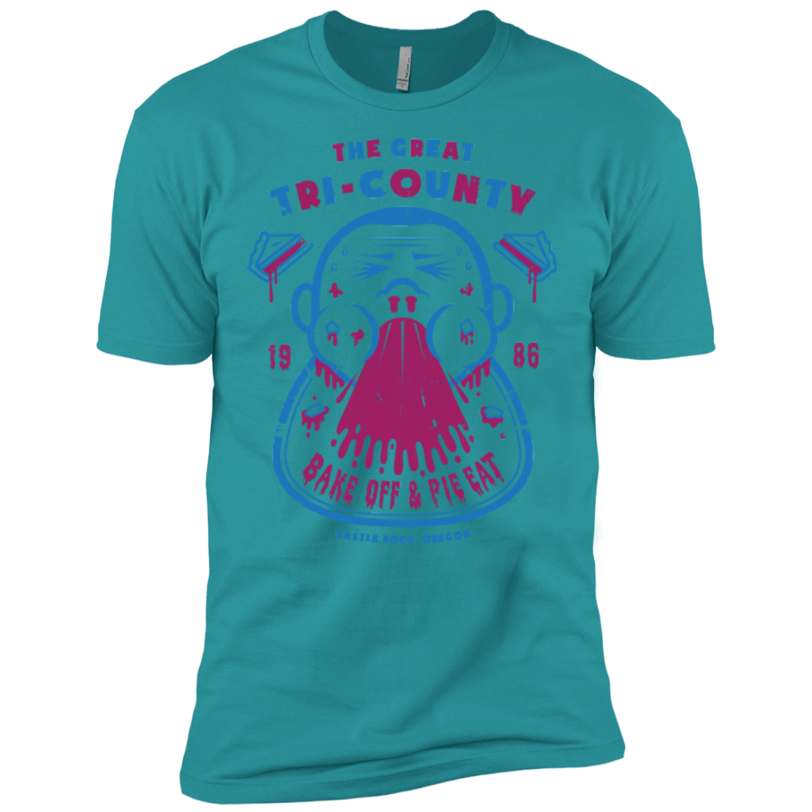 T-Shirts Tahiti Blue / X-Small Tri County Pie Eating Men's Premium T-Shirt