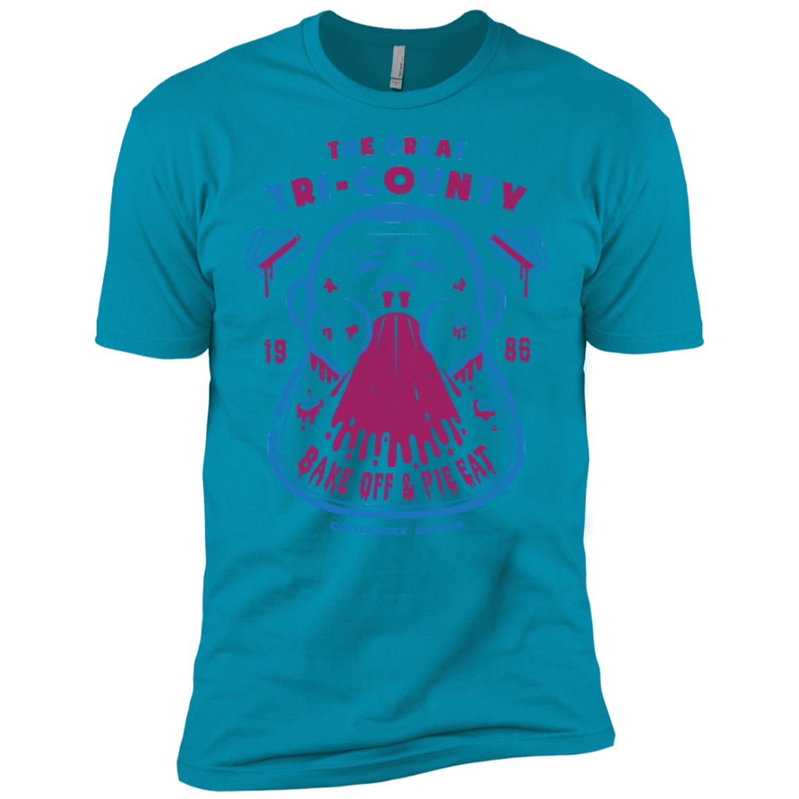 T-Shirts Turquoise / X-Small Tri County Pie Eating Men's Premium T-Shirt
