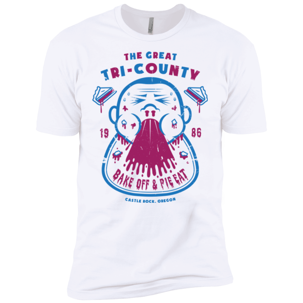 T-Shirts White / X-Small Tri County Pie Eating Men's Premium T-Shirt