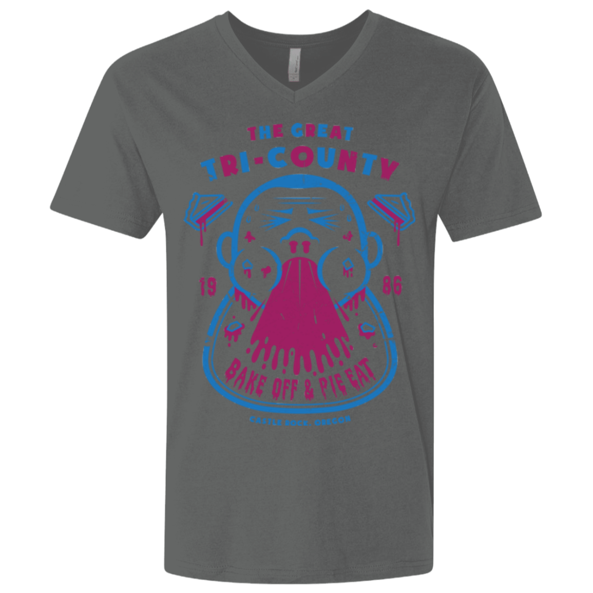 T-Shirts Heavy Metal / X-Small Tri County Pie Eating Men's Premium V-Neck