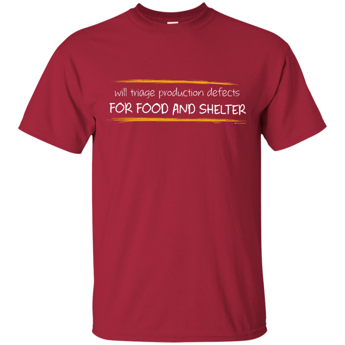 T-Shirts Cardinal / Small Triaging Defects For Food And Shelter T-Shirt