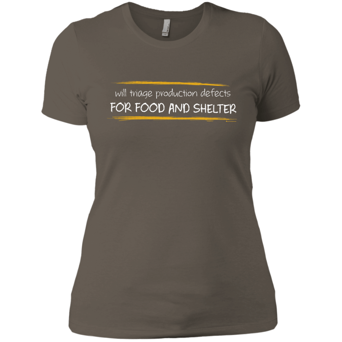 T-Shirts Warm Grey / X-Small Triaging Defects For Food And Shelter Women's Premium T-Shirt