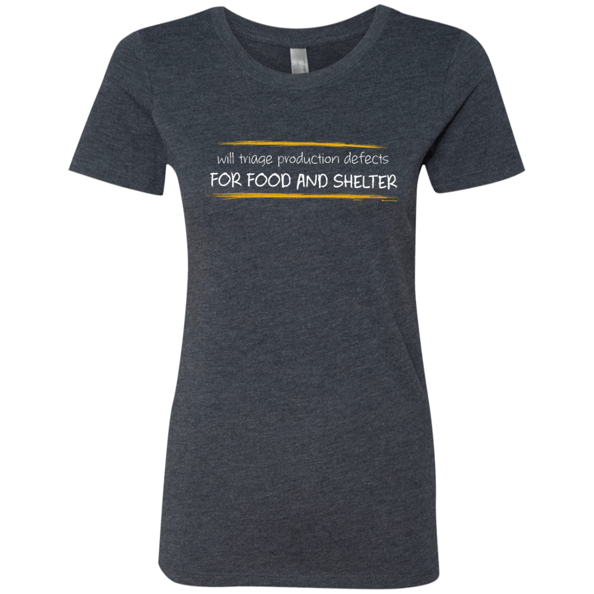 T-Shirts Vintage Navy / Small Triaging Defects For Food And Shelter Women's Triblend T-Shirt