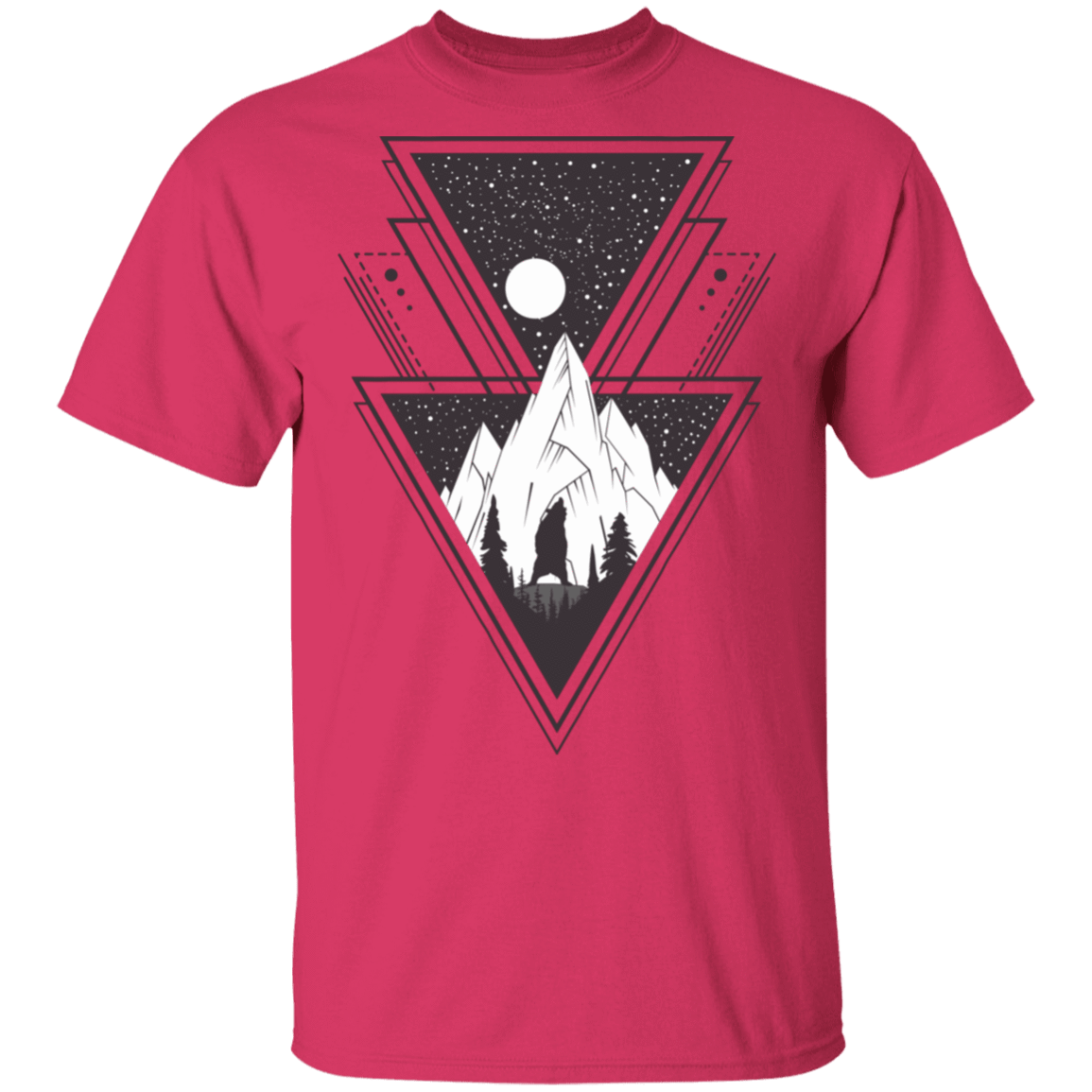 T-Shirts Heliconia / S Triangle Bear Art T-Shirt