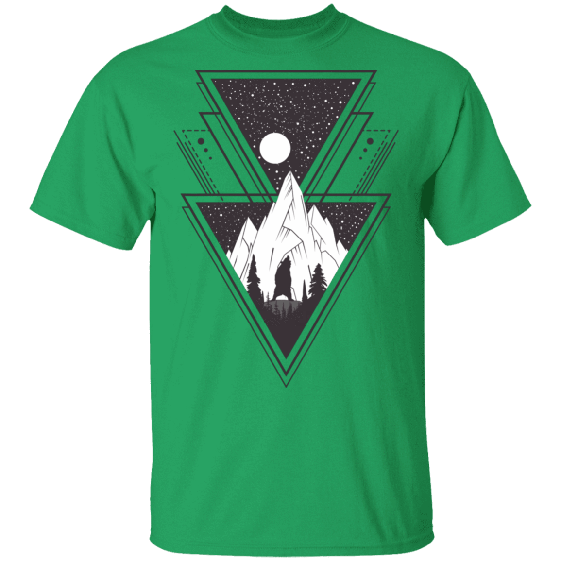 T-Shirts Irish Green / S Triangle Bear Art T-Shirt