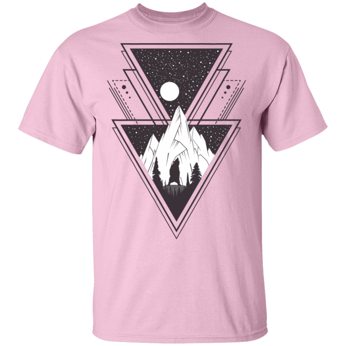 T-Shirts Light Pink / S Triangle Bear Art T-Shirt