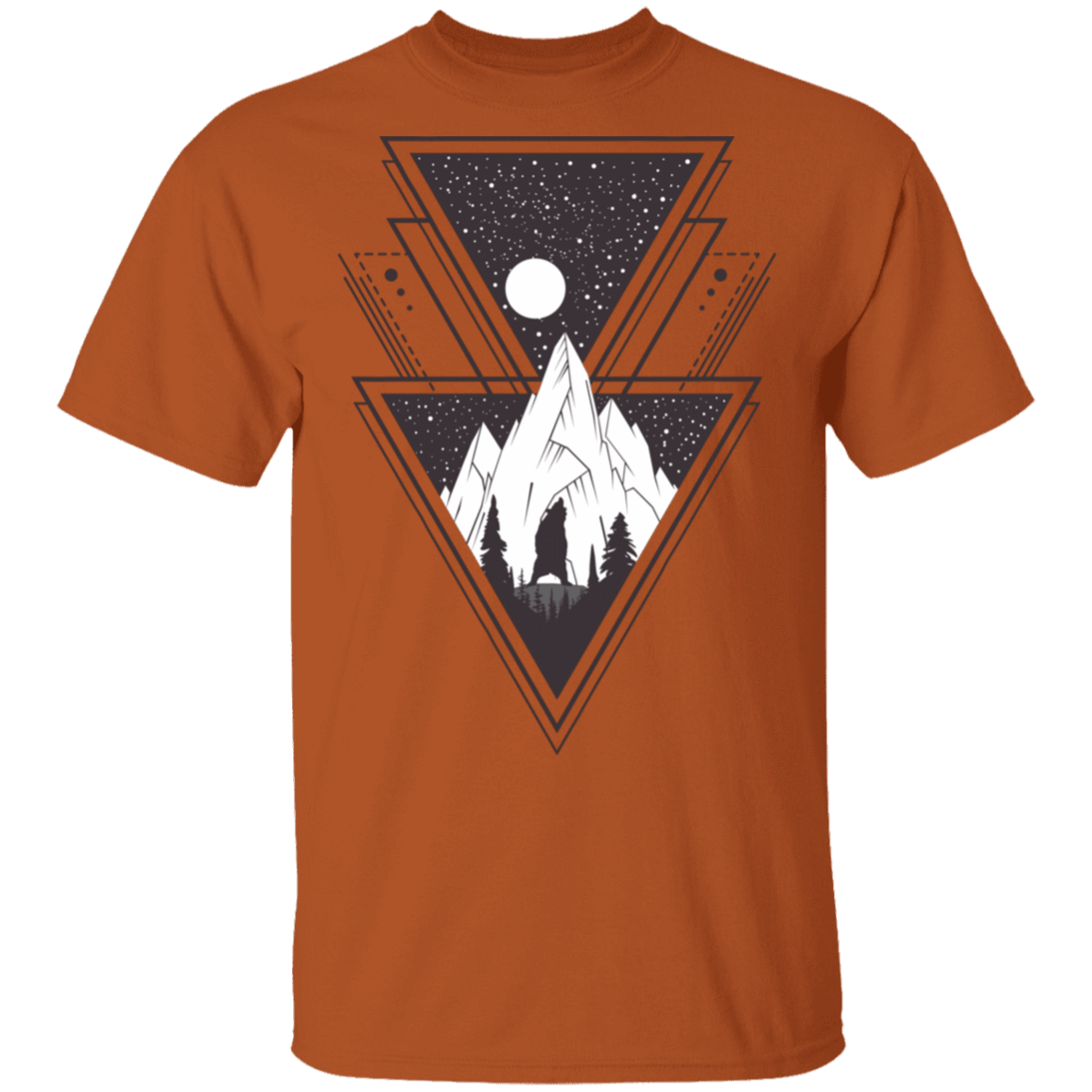 T-Shirts Texas Orange / S Triangle Bear Art T-Shirt