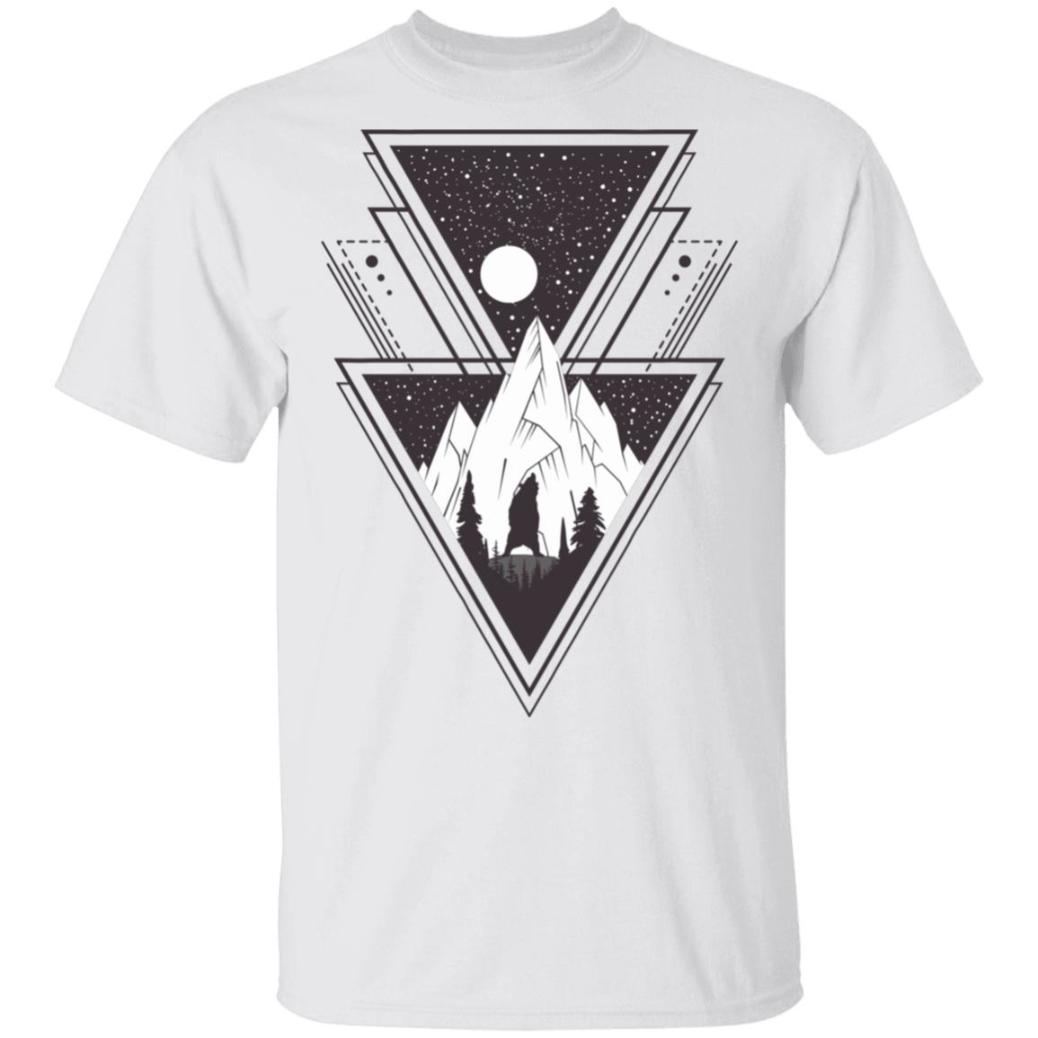 T-Shirts White / S Triangle Bear Art T-Shirt
