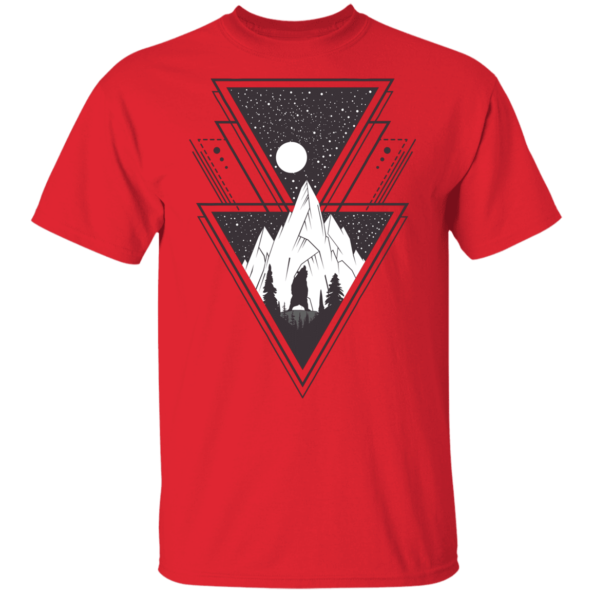 T-Shirts Red / YXS Triangle Bear Art Youth T-Shirt