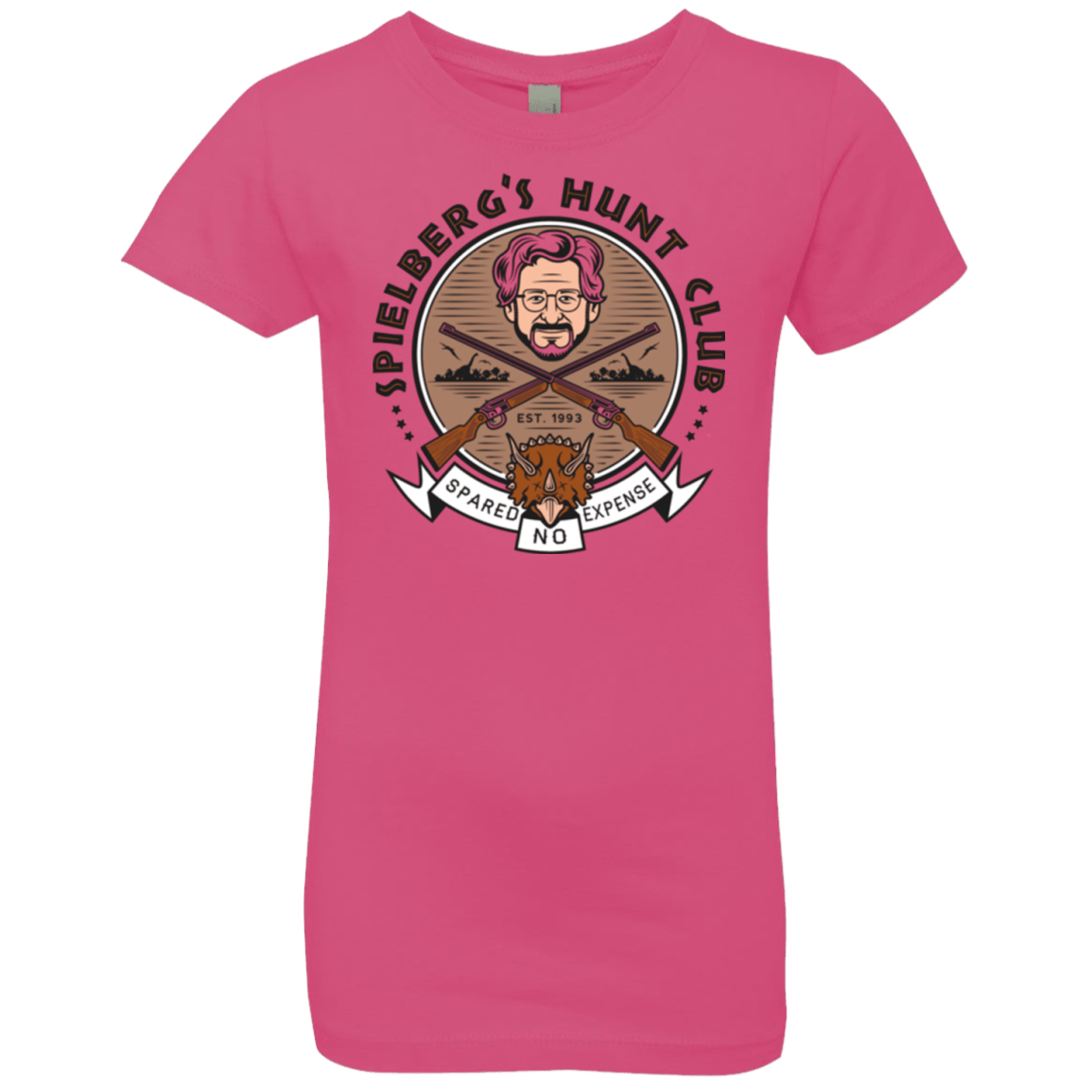 T-Shirts Hot Pink / YXS Triceratops Hunt Club Girls Premium T-Shirt