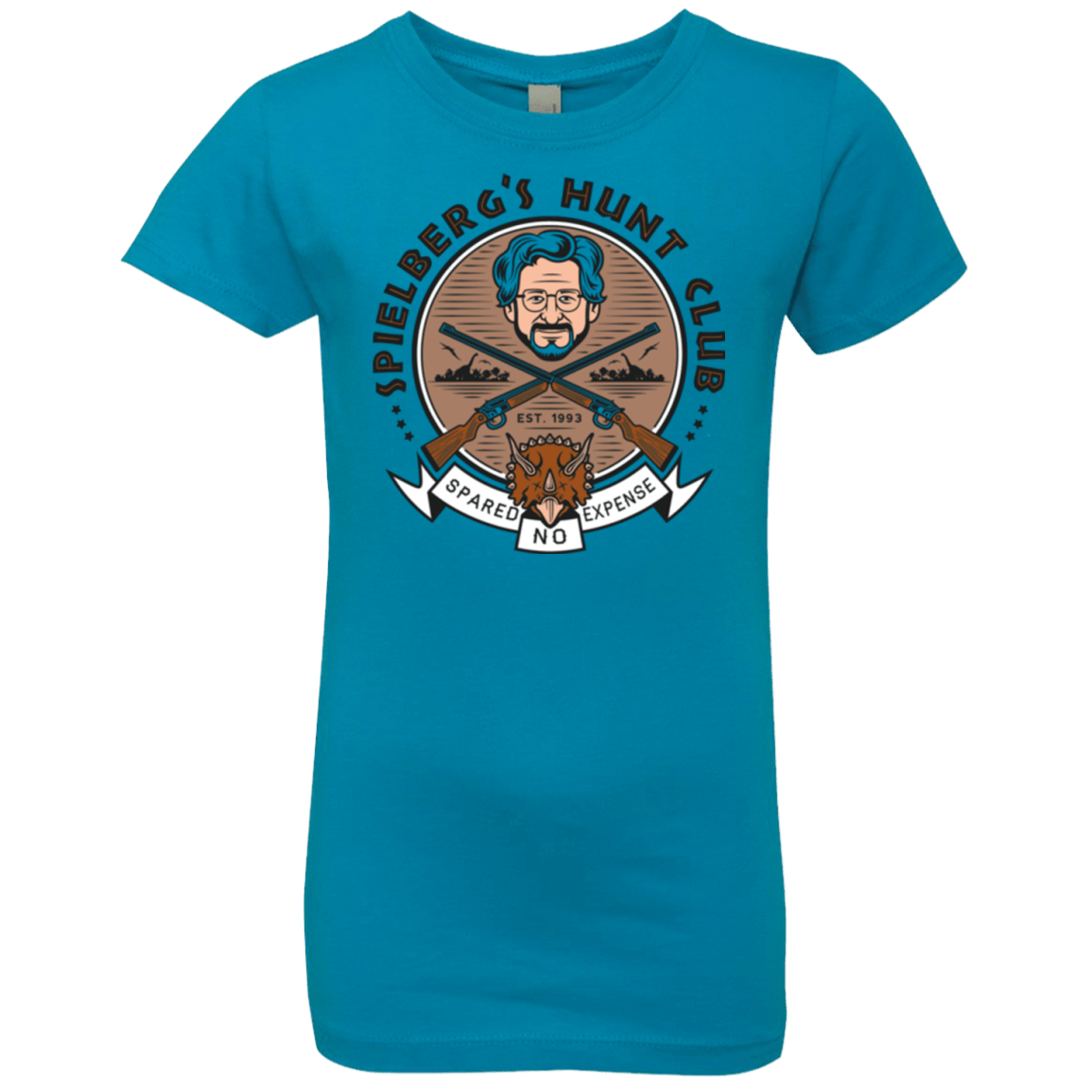 T-Shirts Turquoise / YXS Triceratops Hunt Club Girls Premium T-Shirt