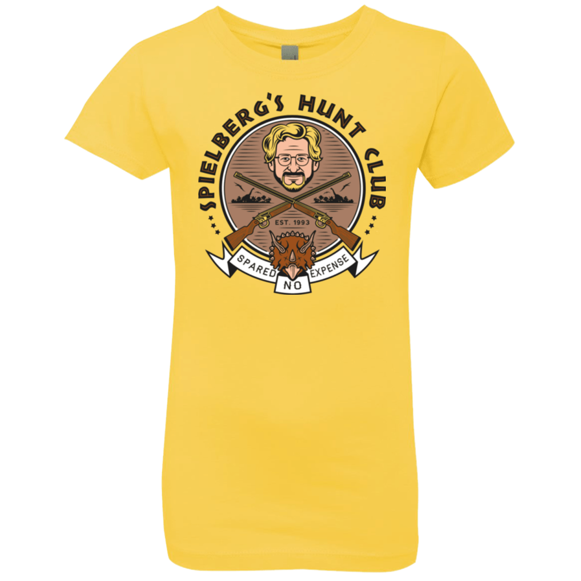 T-Shirts Vibrant Yellow / YXS Triceratops Hunt Club Girls Premium T-Shirt