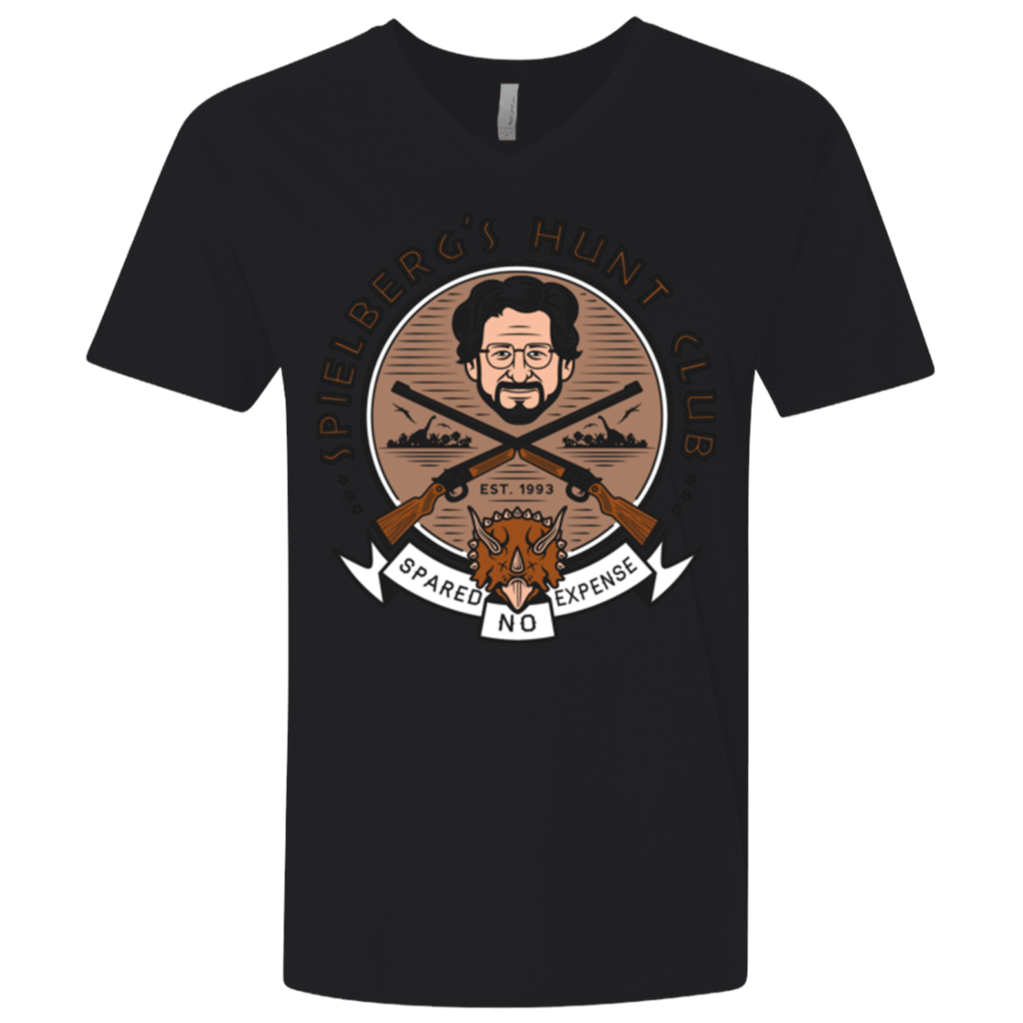 T-Shirts Black / X-Small Triceratops Hunt Club Men's Premium V-Neck