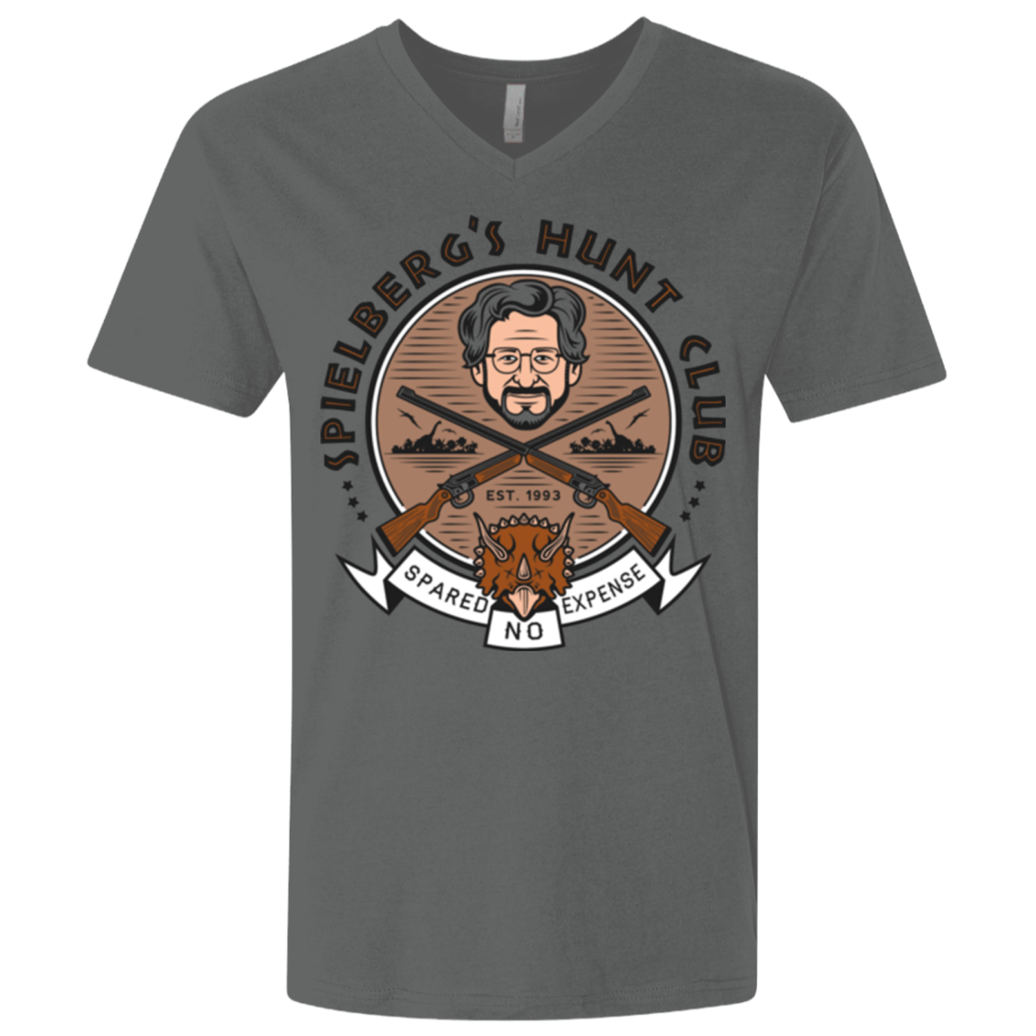 T-Shirts Heavy Metal / X-Small Triceratops Hunt Club Men's Premium V-Neck