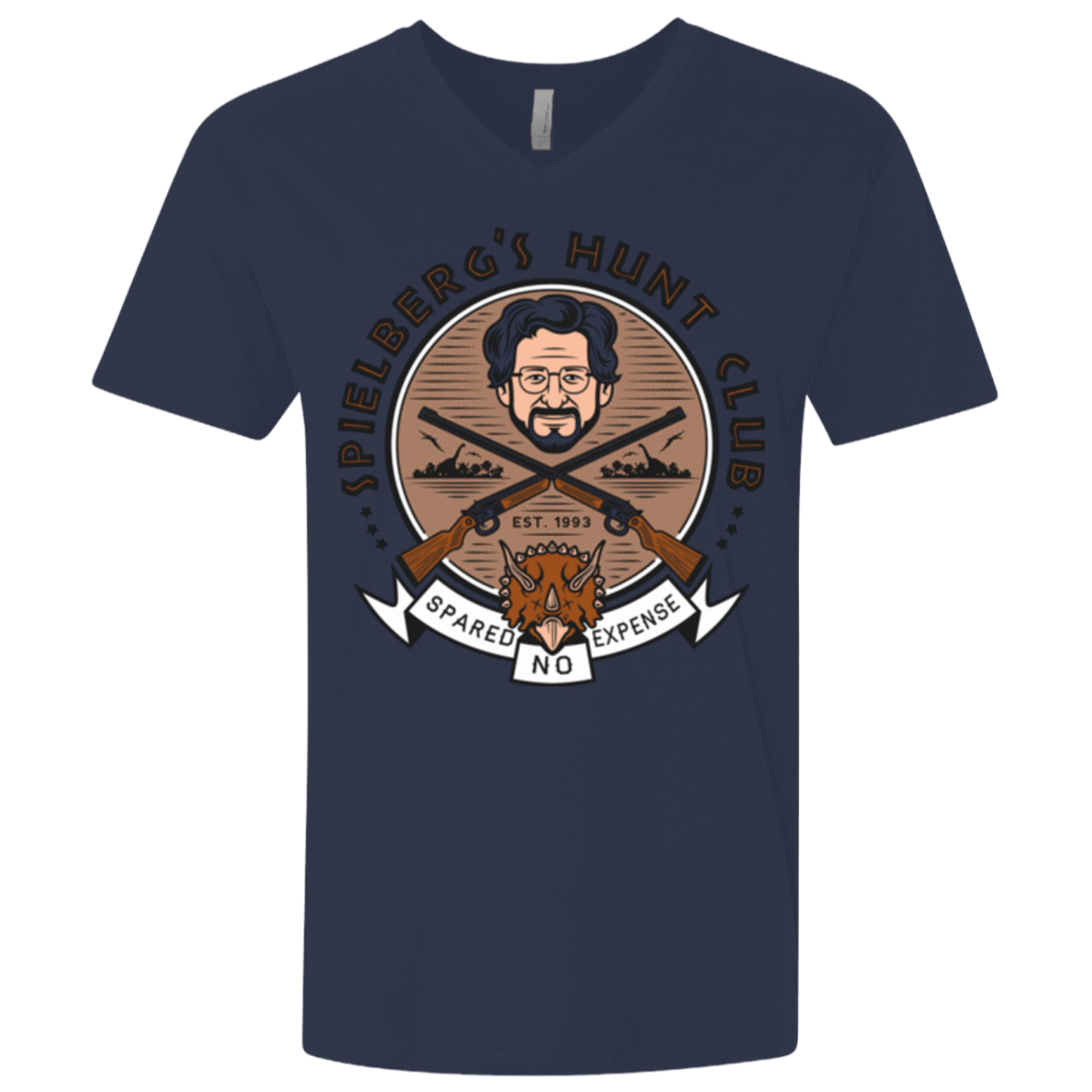 T-Shirts Midnight Navy / X-Small Triceratops Hunt Club Men's Premium V-Neck