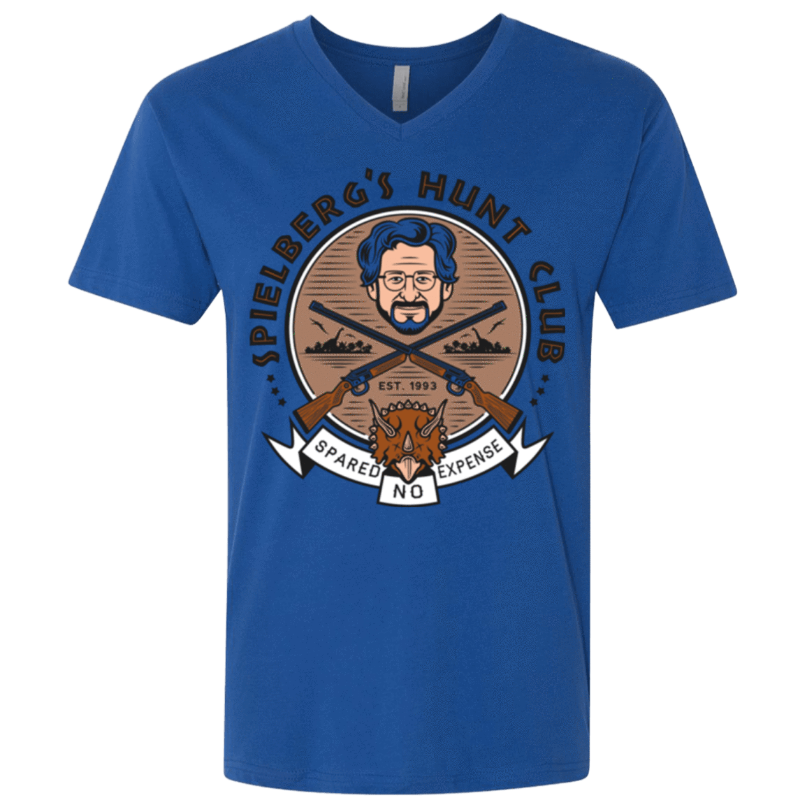 T-Shirts Royal / X-Small Triceratops Hunt Club Men's Premium V-Neck