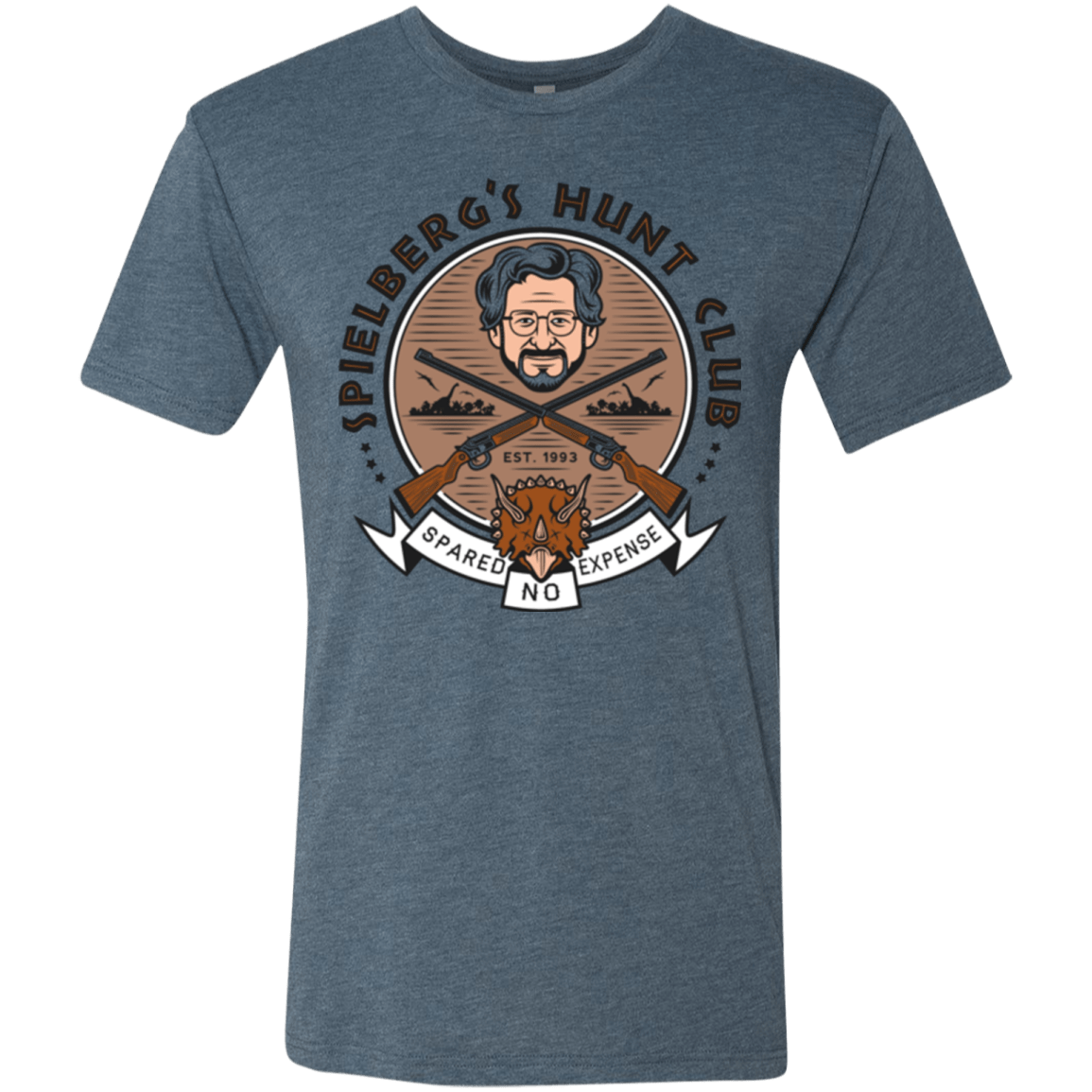 T-Shirts Indigo / Small Triceratops Hunt Club Men's Triblend T-Shirt