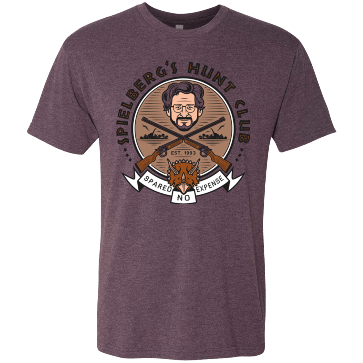 T-Shirts Vintage Purple / Small Triceratops Hunt Club Men's Triblend T-Shirt