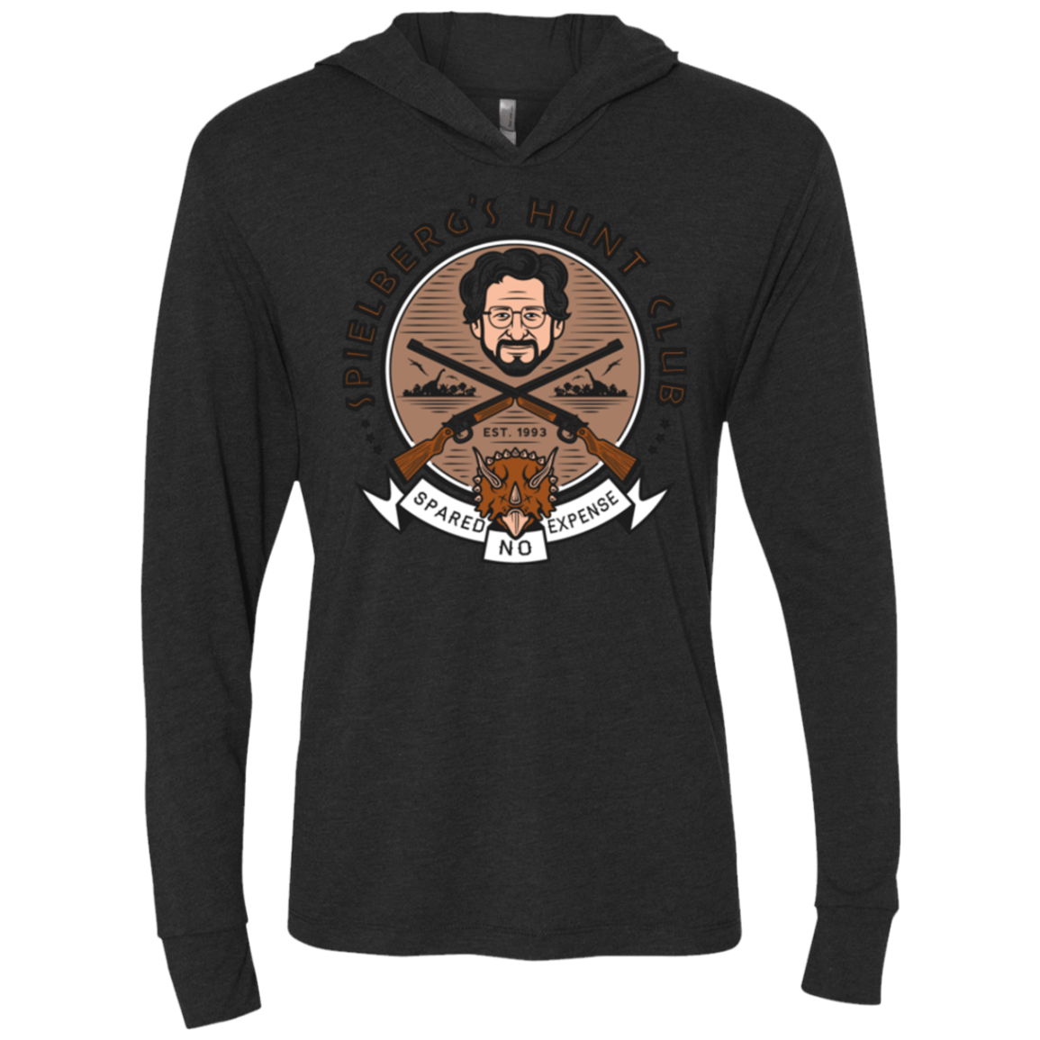 T-Shirts Vintage Black / X-Small Triceratops Hunt Club Triblend Long Sleeve Hoodie Tee