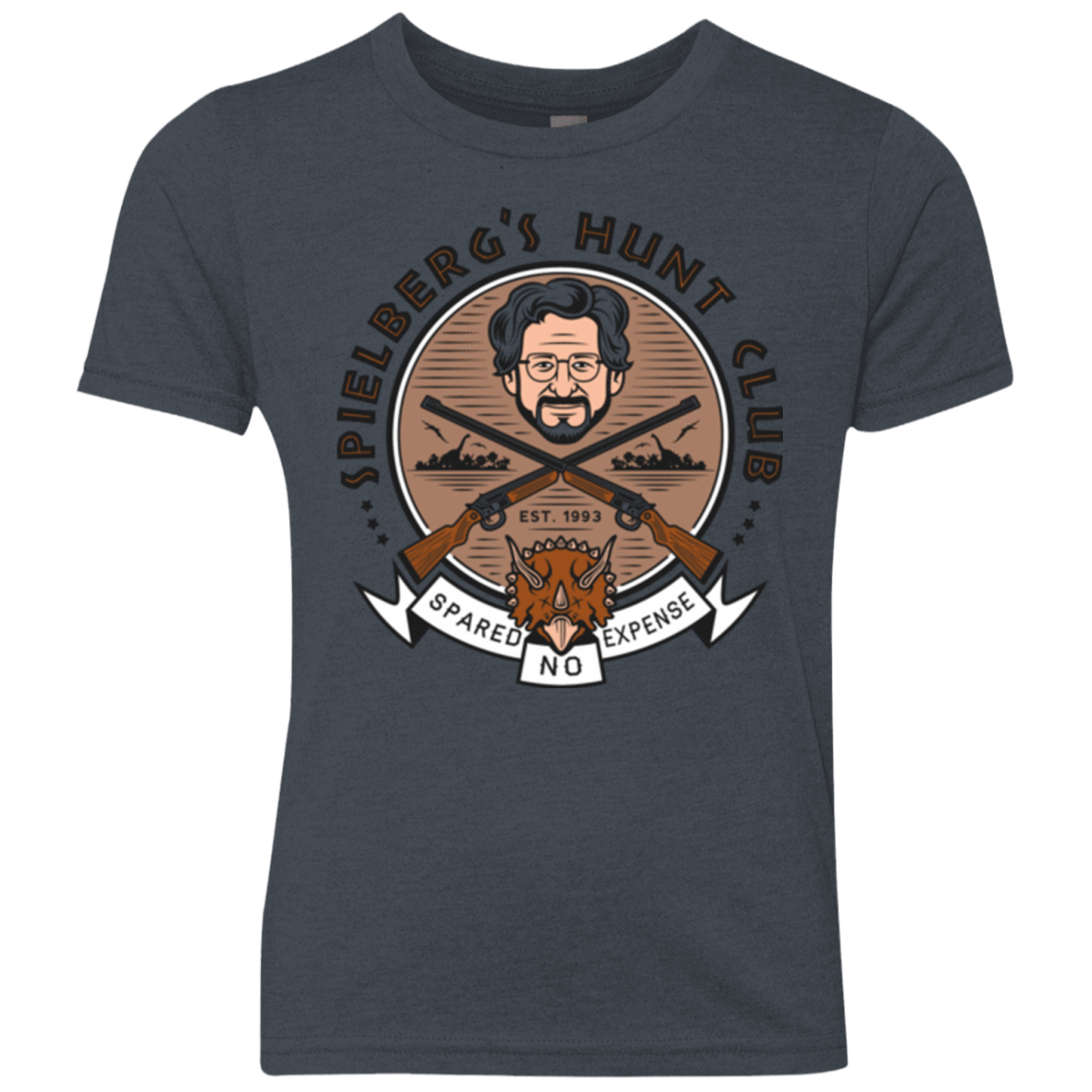 T-Shirts Vintage Navy / YXS Triceratops Hunt Club Youth Triblend T-Shirt