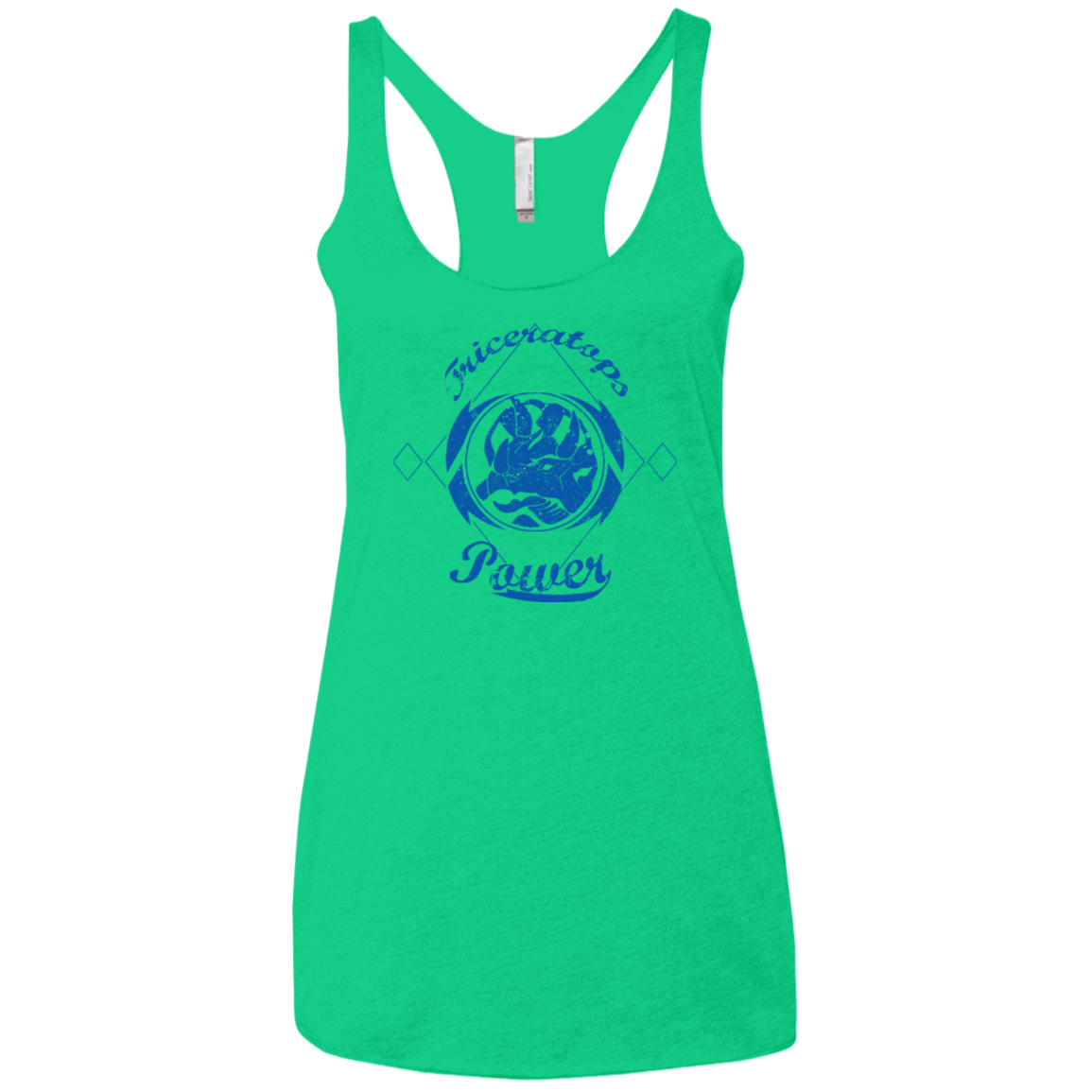 T-Shirts Envy / X-Small Triceratops Women's Triblend Racerback Tank