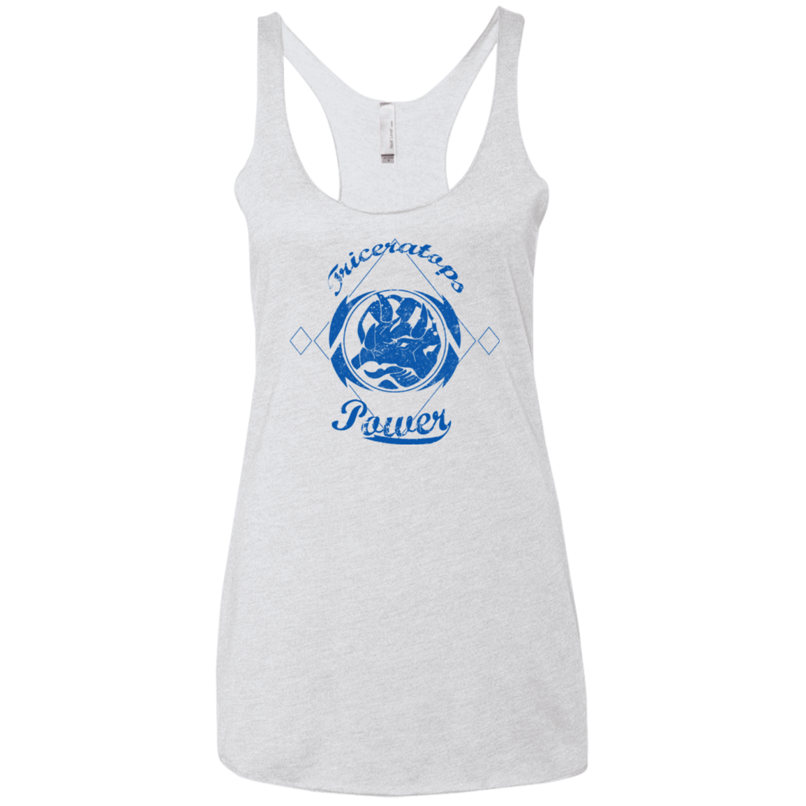 T-Shirts Heather White / X-Small Triceratops Women's Triblend Racerback Tank