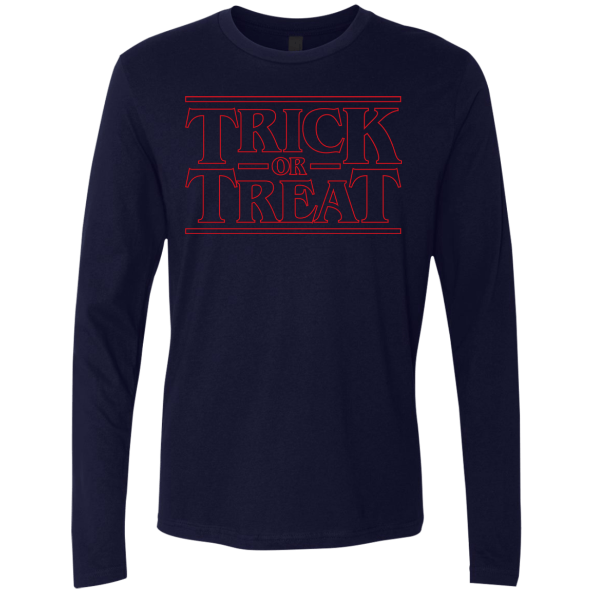 T-Shirts Midnight Navy / Small Trick Or Treat Men's Premium Long Sleeve