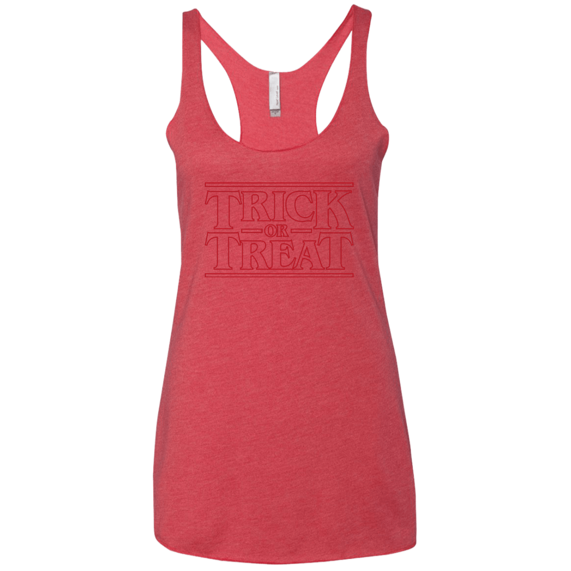 T-Shirts Vintage Red / X-Small Trick Or Treat Women's Triblend Racerback Tank